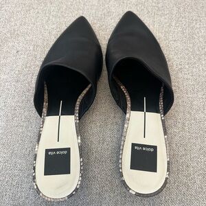 Dolce Vita Black Women's Mules with Snake Skin Heel Size 8.5 Great Condition
